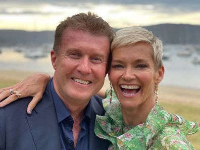 Jessica Rowe with her husband, Nine news presenter Peter Overton