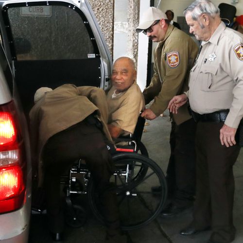 Samuel Little leaves the Ector County Courthouse in Odessa, Texas, after pleading guilty to killing Denise Christie Brothers in 1994 and receiving another life sentence. Little has admitted to killing 90 people.