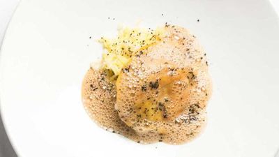 <a href="http://kitchen.nine.com.au/2016/07/12/14/01/ravioli-of-prawn-chinese-cabbage-foie-gras-butter" target="_top">Bistro Moncur's ravioli of prawn, Chinese cabbage, foie gras butter</a> recipe