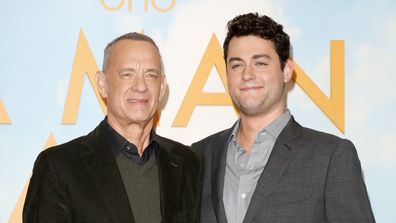 LONDON, ENGLAND - DECEMBER 16: Tom Hanks and Truman Hanks attend the "A Man Called Otto" photocall at Corinthia Hotel on December 16, 2022 in London, England. (Photo by Tristan Fewings/Getty Images)