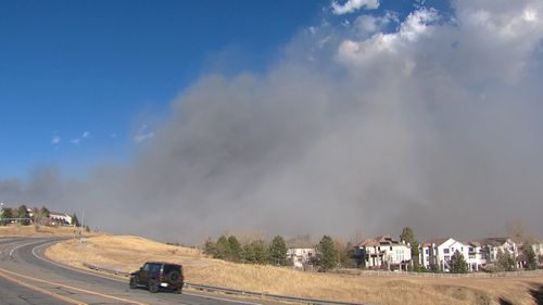 The fires are being fuelled by hurricane force winds tearing through Colorado.