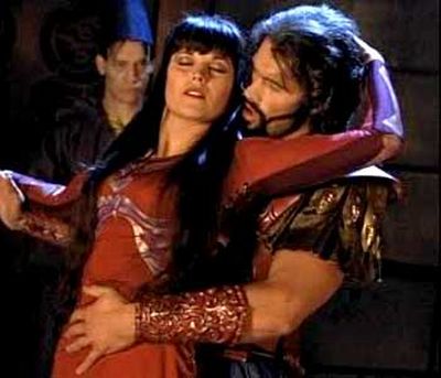 <B>The musical episode:</B> 'The Bitter Suite', season three.<br/><br/><B>Details:</B> Feuding <s>lovers</s> best friends Xena (Lucy Lawless) and Gabrielle (Renee O'Connor) are transported to a magical land, where they must fight (and sing) alongside each other to escape. They broke into song again in the season five episode 'Lyre, Lyre, Hearts on Fire', about a Grecian battle of the bands.<br/><br/><B>Standout number:</B> The Emmy Award-nominated 'The Love of Your Love', in which Xena asks Gabrielle to forgive her for her wrongdoings.
