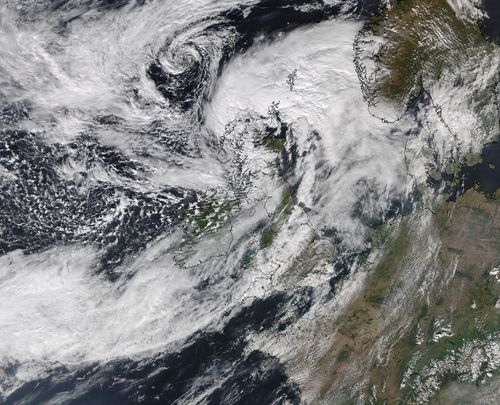 Handout satellite image issued by the University of Dundee at 1pm Wednesday (GMT).