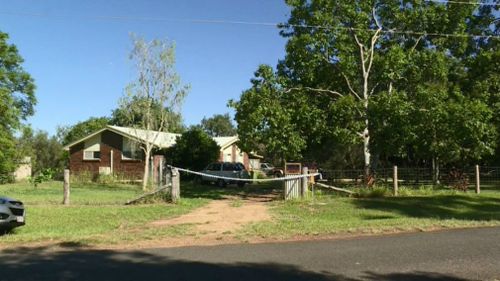 Police tape surrounds the property. (9NEWS)