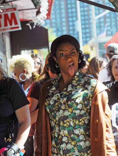 Tiffany Haddish on the set of The Kitchen in Hell's Kitchen, New York City