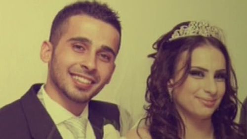 Kaled Zahab and Mariam Dabboussy on their wedding day.