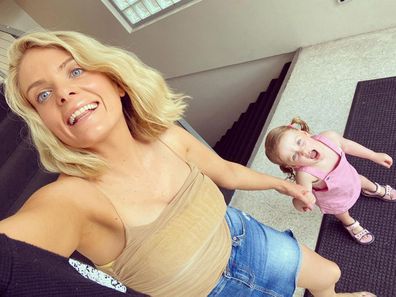 Erin Molan with her daughter Eliza.