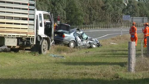 Elderly Victorian couple dead after crashing into truck