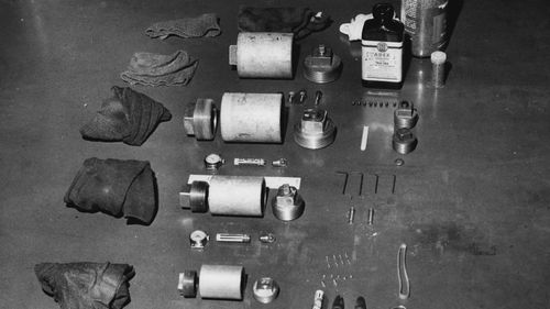 The bombmaking equipment found in George Metesky's house.