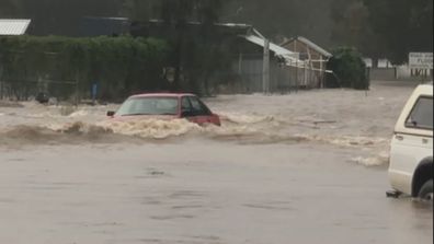 Floodwaters in Telegraph Point.