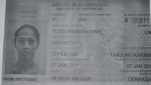 The passport photo of Mayang Prasetyo. (AAP)