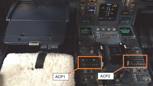 Hot coffee melted a button on a A33-243 control panel, forcing the plane to land.