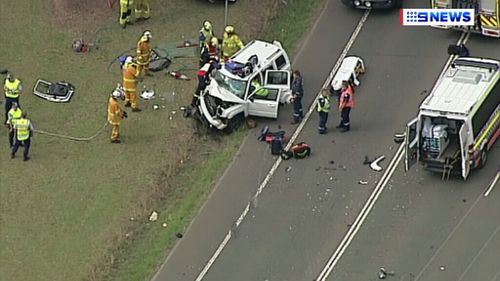 Two people were trapped after the crash. (9NEWS)