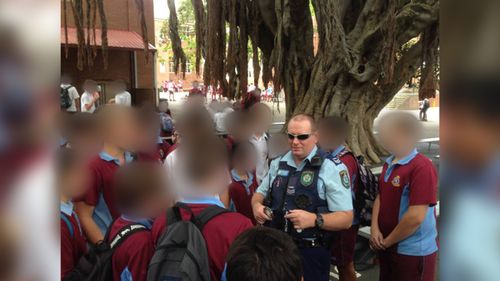 He has been charged, among other offences of, aggravated act of indecency, two counts of aggravated indecent assault, attempt sexual intercourse with a child under 10. The 43-year-old senior constable is accused of several serious offences that allegedly occurred between 2007 and 2018. Those photographed with Mr Perkins are not connected to the crime.