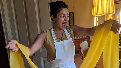 Nick Jonas and Priyanka Chopra make pasta in Italy