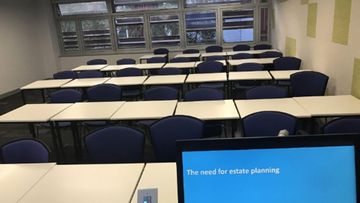 A Deakin University professor posted this picture of his empty classroom to LinkedIn yesterday.