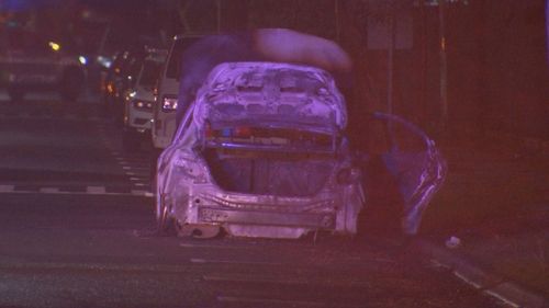 T﻿wo cars have burst into flames and shots have reportedly been fired in Melbourne's north this morning.
