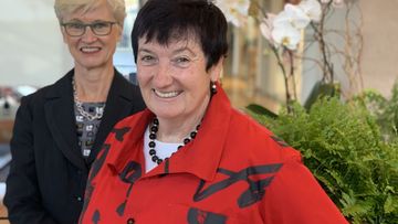 1)	Leading businesswomen Jennifer Westacott (front) and Christine Bartlett have urged Australia to change its approach to innovation. 