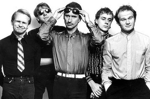 Men at work in 1983: Greg Ham, John Rees, Colin Hay, Roy Strykert and Jerry Spicer.