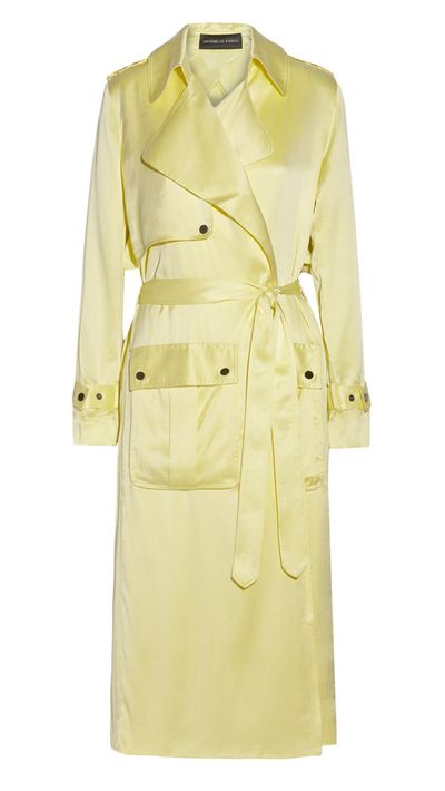 <p><a href="http://http://www.net-a-porter.com/product/503288/Michael_Lo_Sordo/washed-silk-satin-trench-coat" target="_blank">Washed Silk Satin Trench Coat, $879, Michael Lo Sordo</a></p>