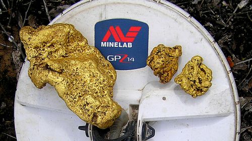 The nugget, along with two smaller ones, was discovered by a prospector using a gold detector. (Minelab)