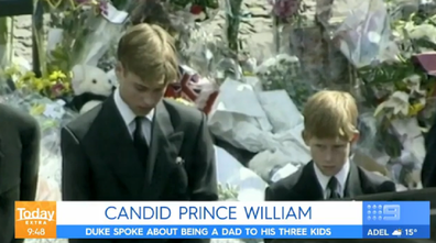 William and Harry and Princess Diana funeral