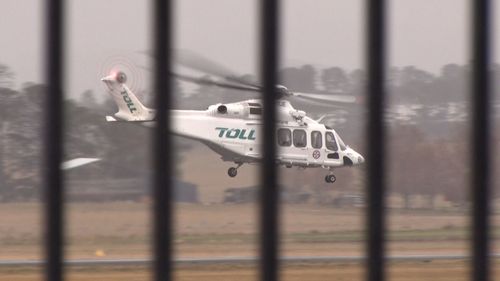 The boy was placed in an induced coma before being flown to The Children's Hospital at Westmead.