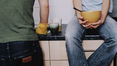 Young couple in kitchen