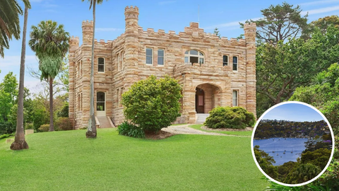 Sydney's own waterfront castle with Gothic-style architecture goes on the market 