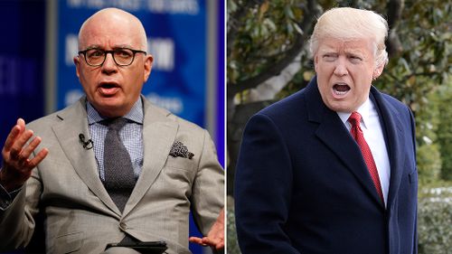 US journalist Michael Wolff and President Donald Trump. (AAP)