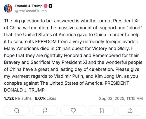 Presidente dos EUA Donald Trump Truth Social