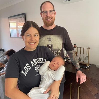 Mylie and Matt with Jasper.