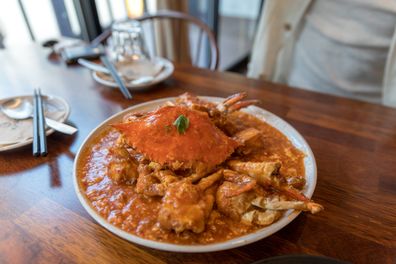 Serving of Chili Crab, One of the signature dish of Singapore