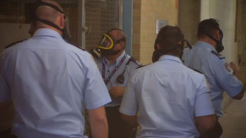 Mr Mathews was deemed "too volatile" to appear at Burwood court today. Picture:9NEWS