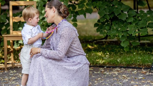 Sweden's Crown Princess Victoria celebrates her 41st birthday with son Prince Oscar