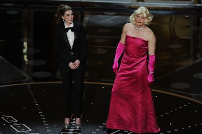 Anne Hathaway and James Franco onstage during the 83rd Annual Academy Awards held at the Kodak Theatre on February 27, 2011 in Hollywood, California.