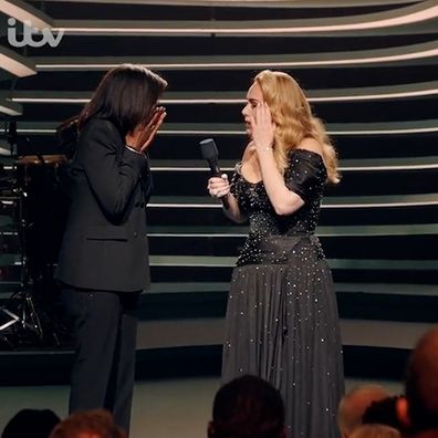 Adele's surprise reunion with old English teacher during ITV concert