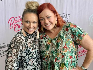 Shelly Horton (right) and Mel Schilling attended Sarah Jessica Parker's breakfast with Business Chicks.