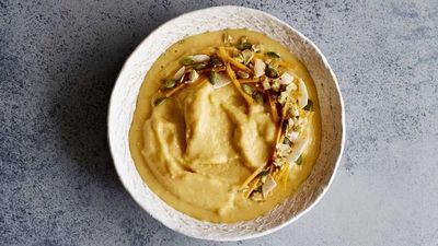 Recipe: <a href="https://kitchen.nine.com.au/2017/02/17/12/21/carrot-cake-smoothie-bowl" target="_top">Carrot cake smoothie bowl</a>