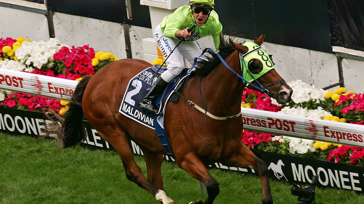  Maldivian ridden by Michael Rodd wins race 8 Tatts Cox Plate during the 2008 Cox Plate Day meeting at Moonee Valley Racecourse on October 25, 2008 in Melbourne, Australia. 