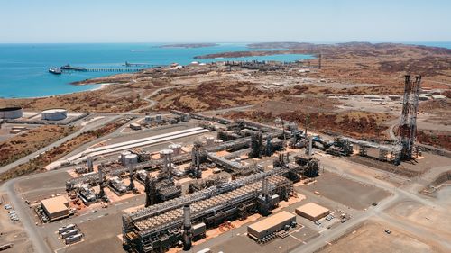 Woodside's Pluto Plant at Scarborough, Western Australia.