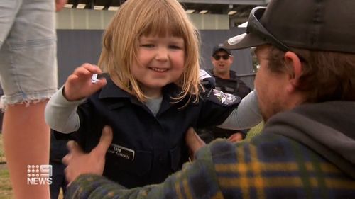 Isla is obsessed with police, and was treated to a day with a Victoria Police Mounted Branch. 