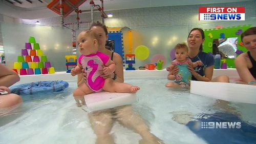 Adelaide babies and toddlers are the first in the nation to experience a new water program, designed to kick-start their development by stimulating their senses.