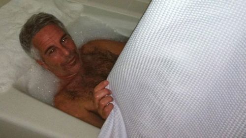Jeffrey Epstein in a bathtub.