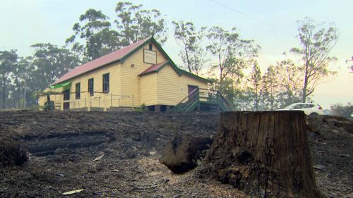Damage after a bushfire on the NSW South Coast near Bermagui.