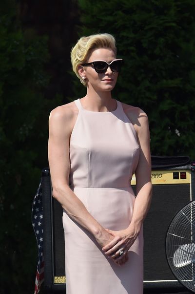 Princess Charlene at the 10th Anniversary on the Throne Celebrations in Monaco in July, 2015
