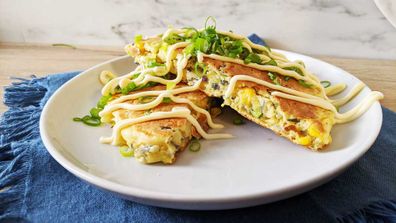 Okonomiyaki Japanese style fritter pancake