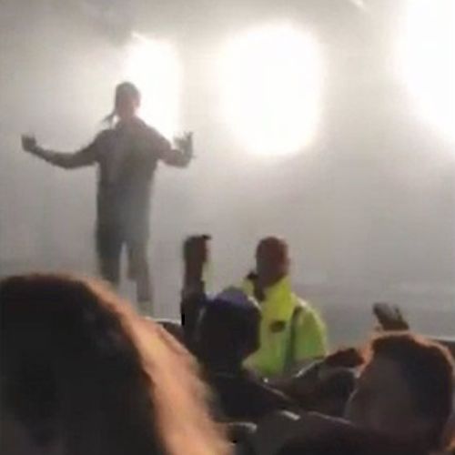 Noll called the fan a "cheap shot prick" after something was thrown at the stage. (Facebook)