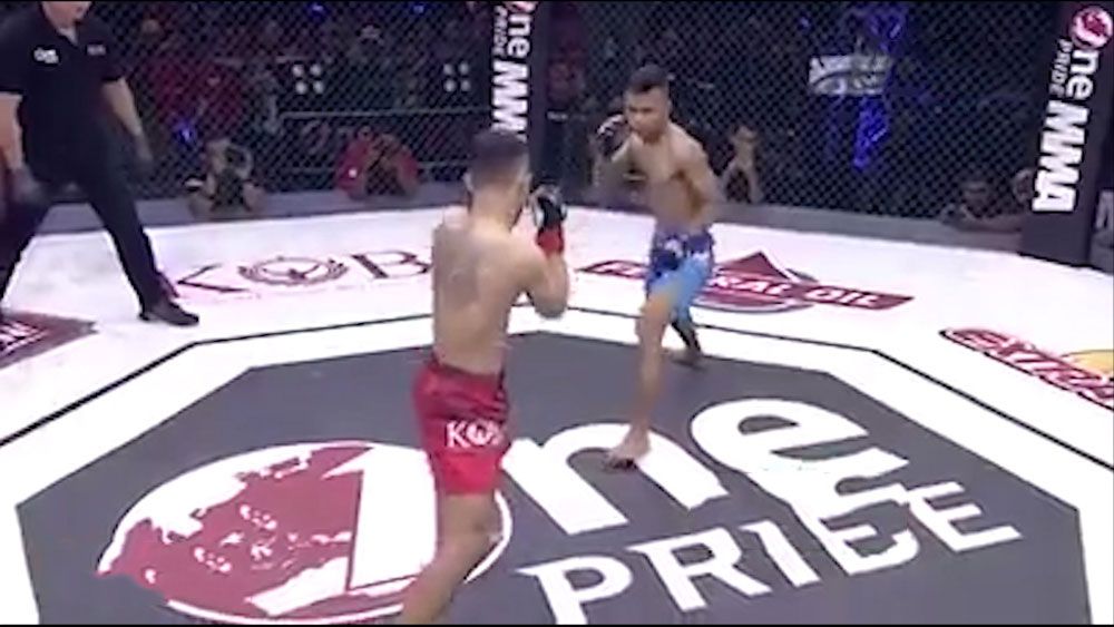 MMA fighter knocked out after copping brutal spinning kick to face
