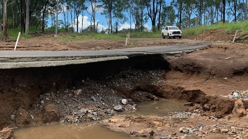 This Queensland road is another reminder to be careful on the roads.Brooweena–Woolooga Road right now—and another reminder why it's important to wait for us to declare a road safe again before you drive on it!